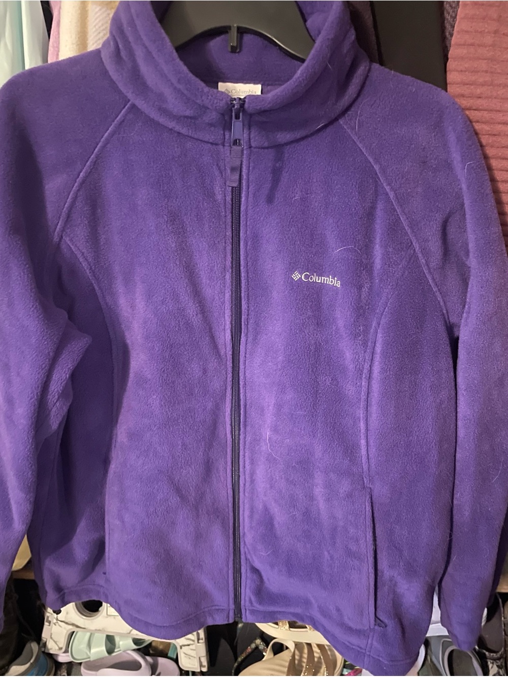 Columbia Purple Full-Zip Fleece Jacket